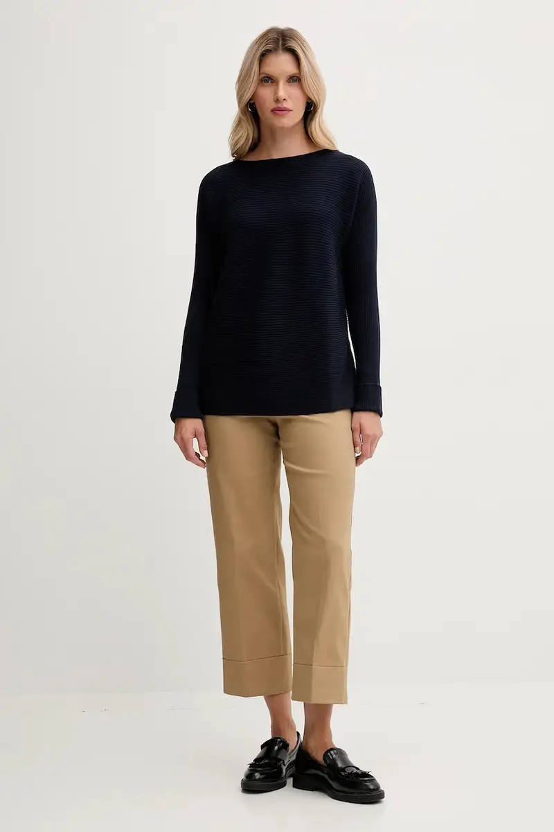 maglione con lana colore blu navy 1Y6SD10CH miniatura 2