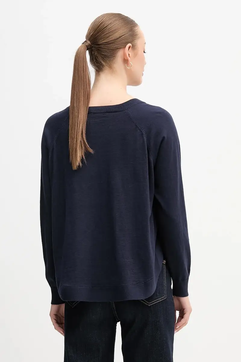 maglione con lana colore blu navy 1Y6SD10EG miniatura 3