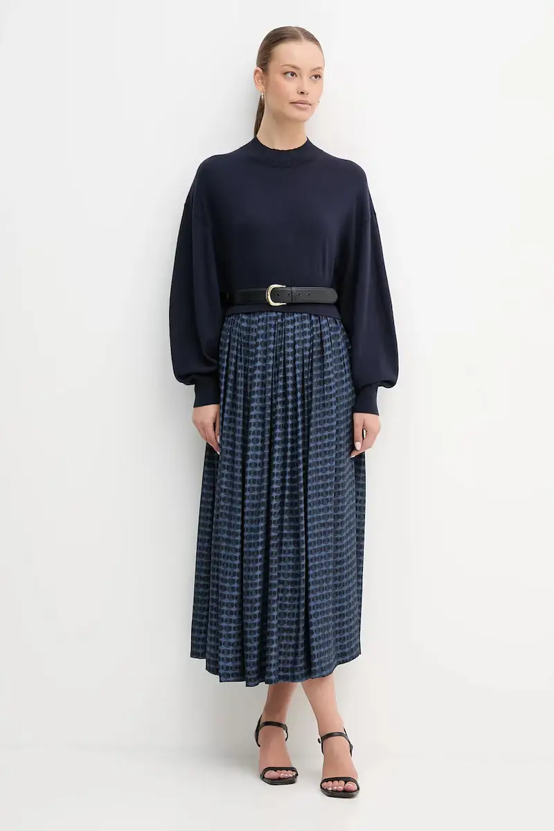 maglione con lana colore blu navy 1Y6SD2041 miniatura 2