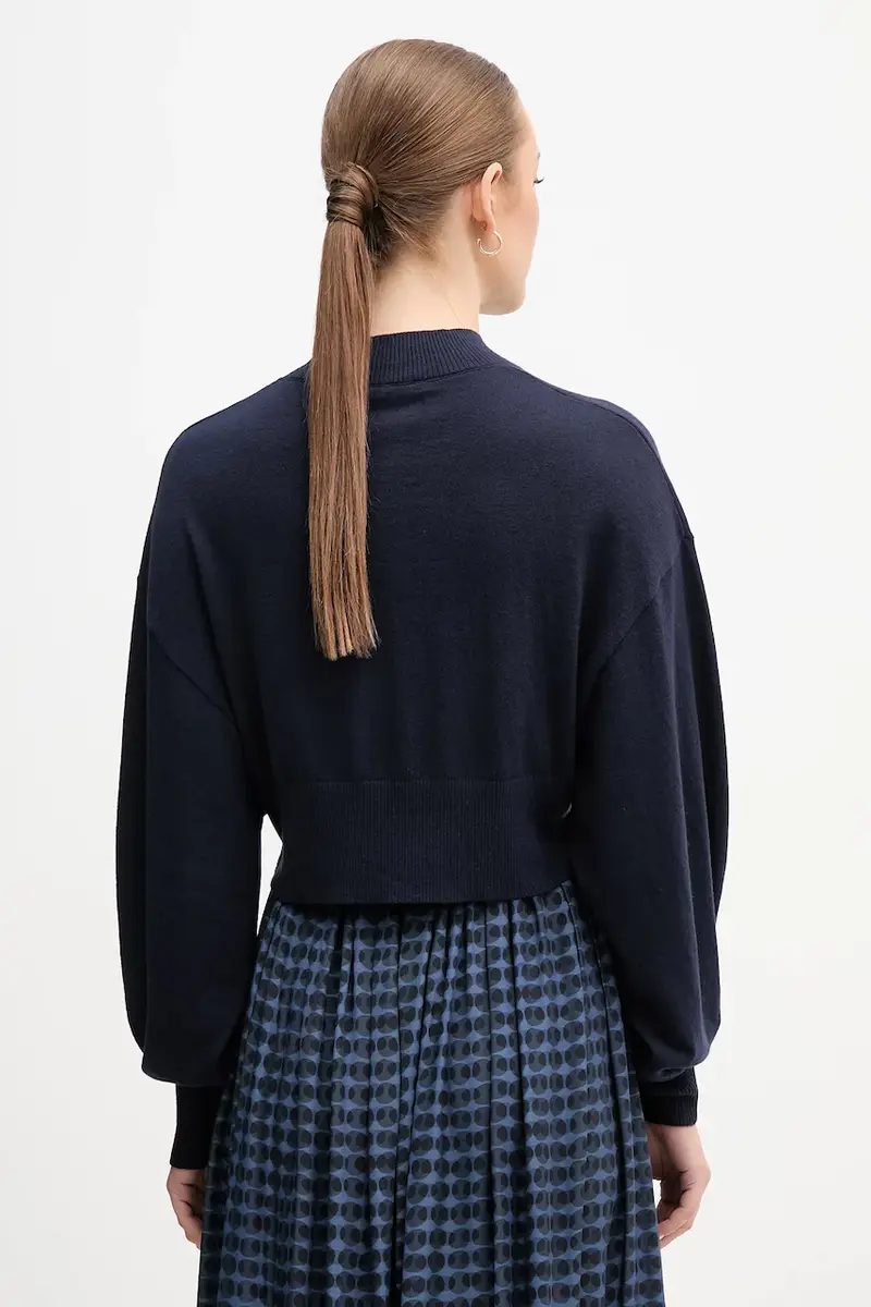 maglione con lana colore blu navy 1Y6SD2041 miniatura 3