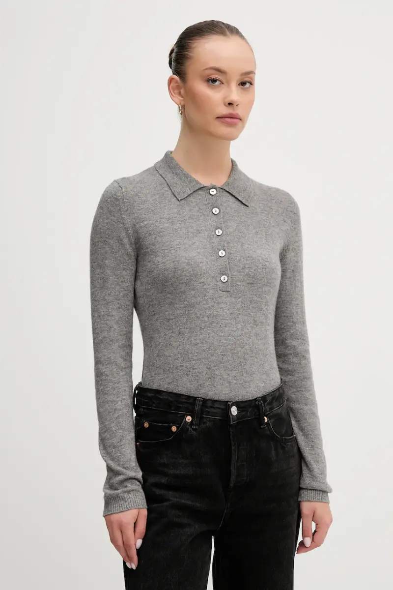 maglione con lana colore grigio 102HD301H