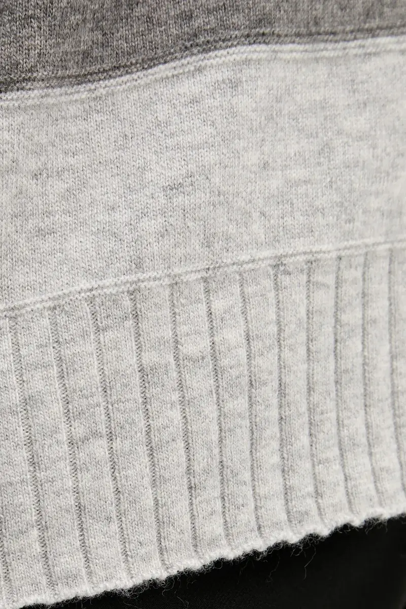 maglione con lana colore grigio 102HE203V miniatura 5