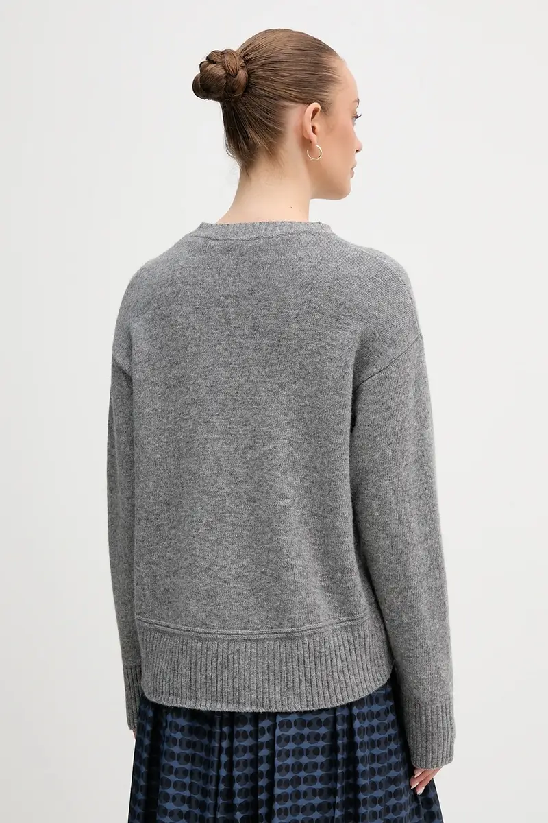 maglione con lana colore grigio 1244D10BC miniatura 3