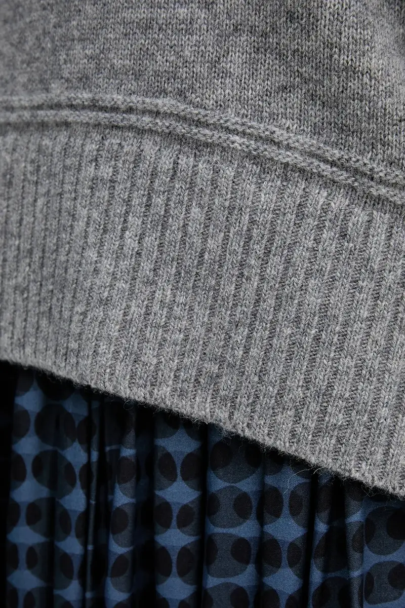 maglione con lana colore grigio 1244D10BC miniatura 5