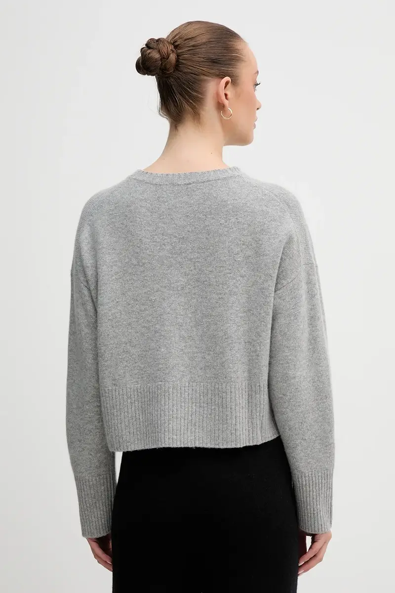 maglione con lana colore grigio 126WD10E4 miniatura 3