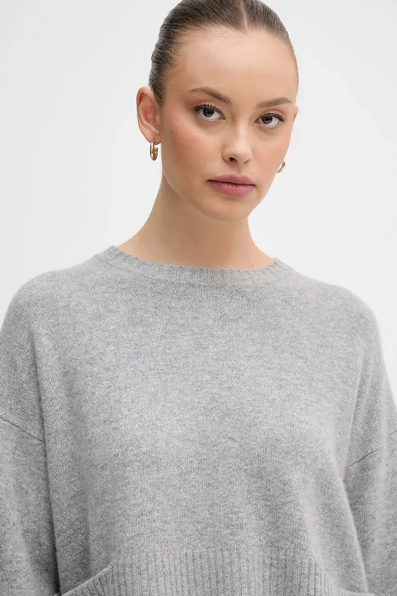 maglione con lana colore grigio 126WD10E4 miniatura 4