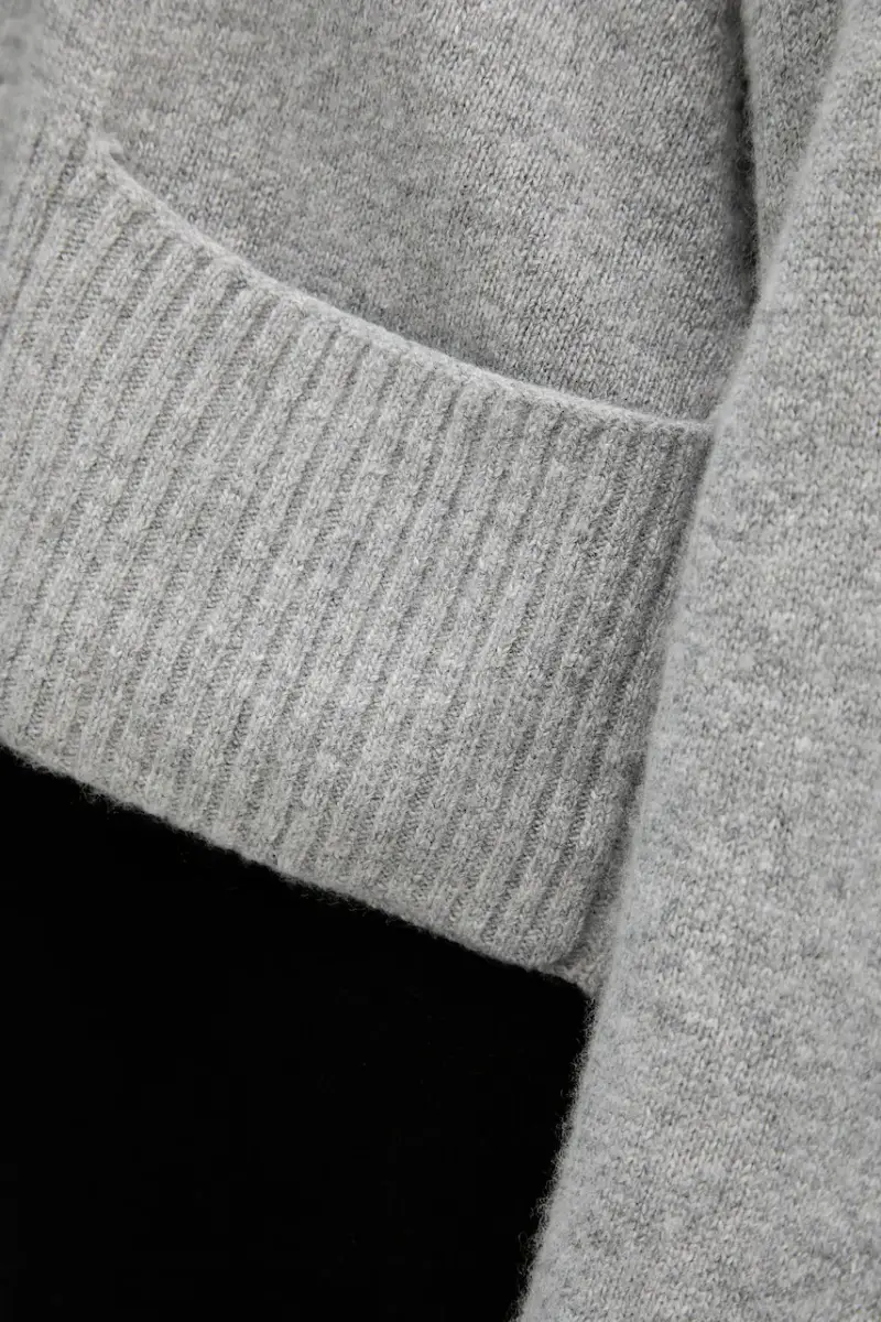 maglione con lana colore grigio 126WD10E4 miniatura 5