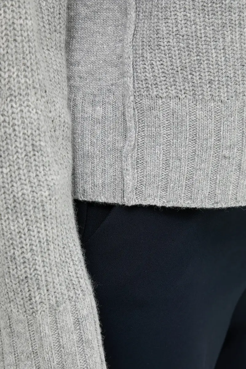 maglione con lana colore grigio 126WD402Z miniatura 5