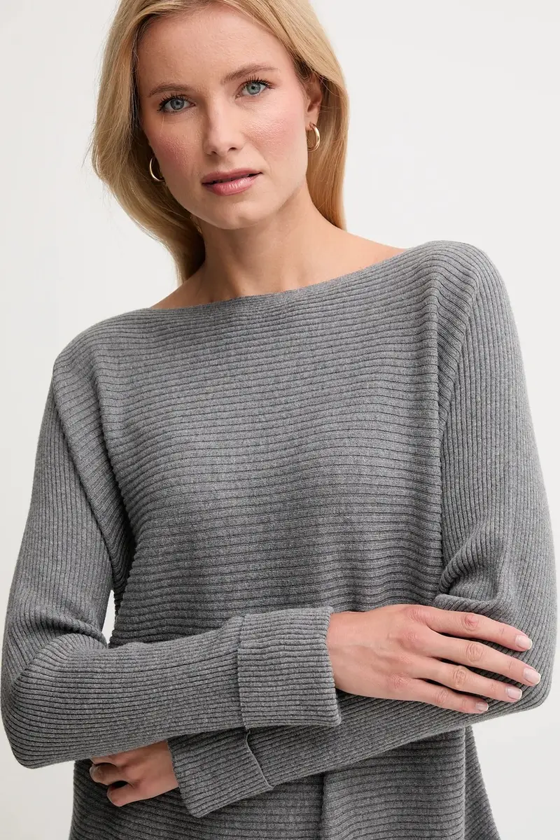 maglione con lana colore grigio 1Y6SD10CH miniatura 4