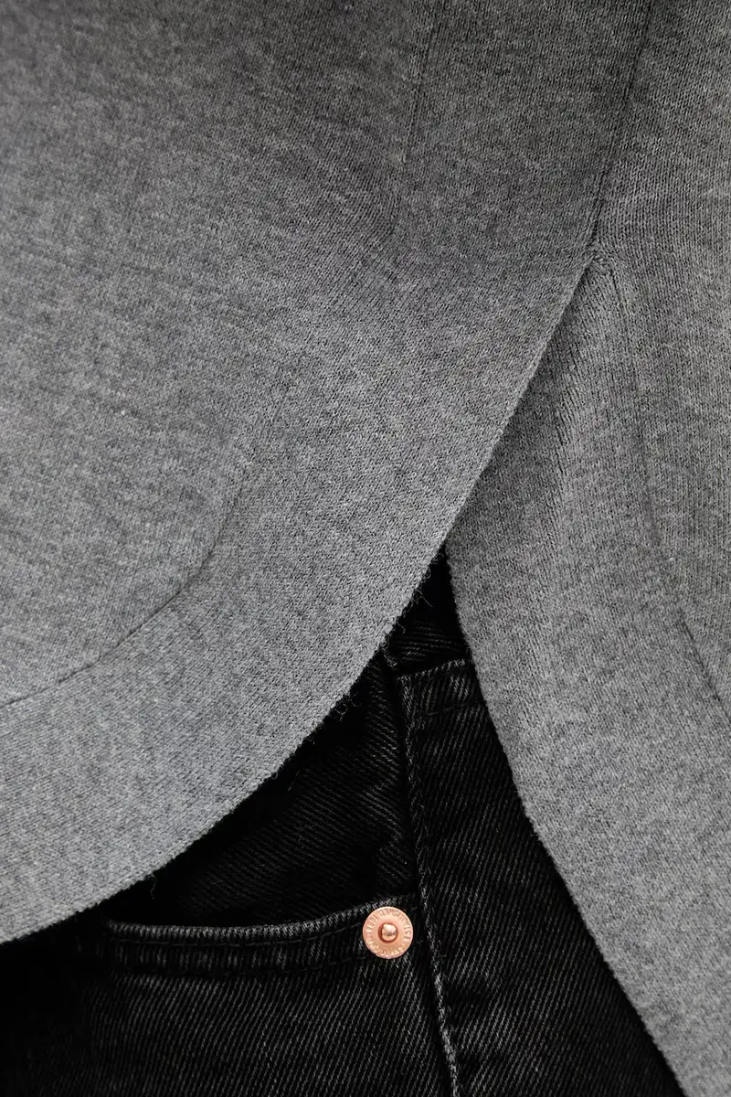 maglione con lana colore grigio 1Y6SD10EG miniatura 5