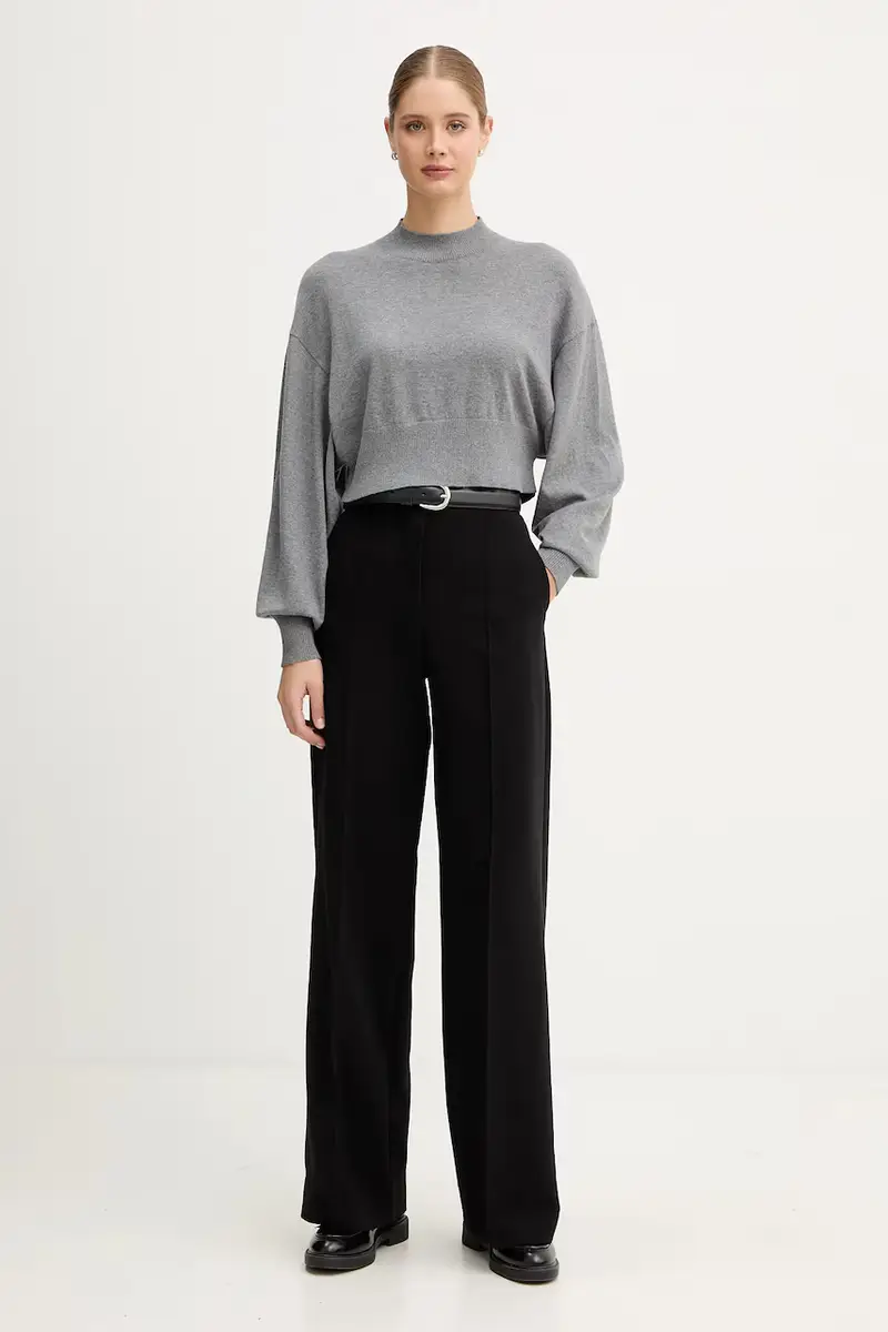 maglione con lana colore grigio 1Y6SD2041 miniatura 2