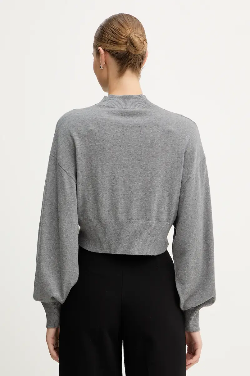 maglione con lana colore grigio 1Y6SD2041 miniatura 3