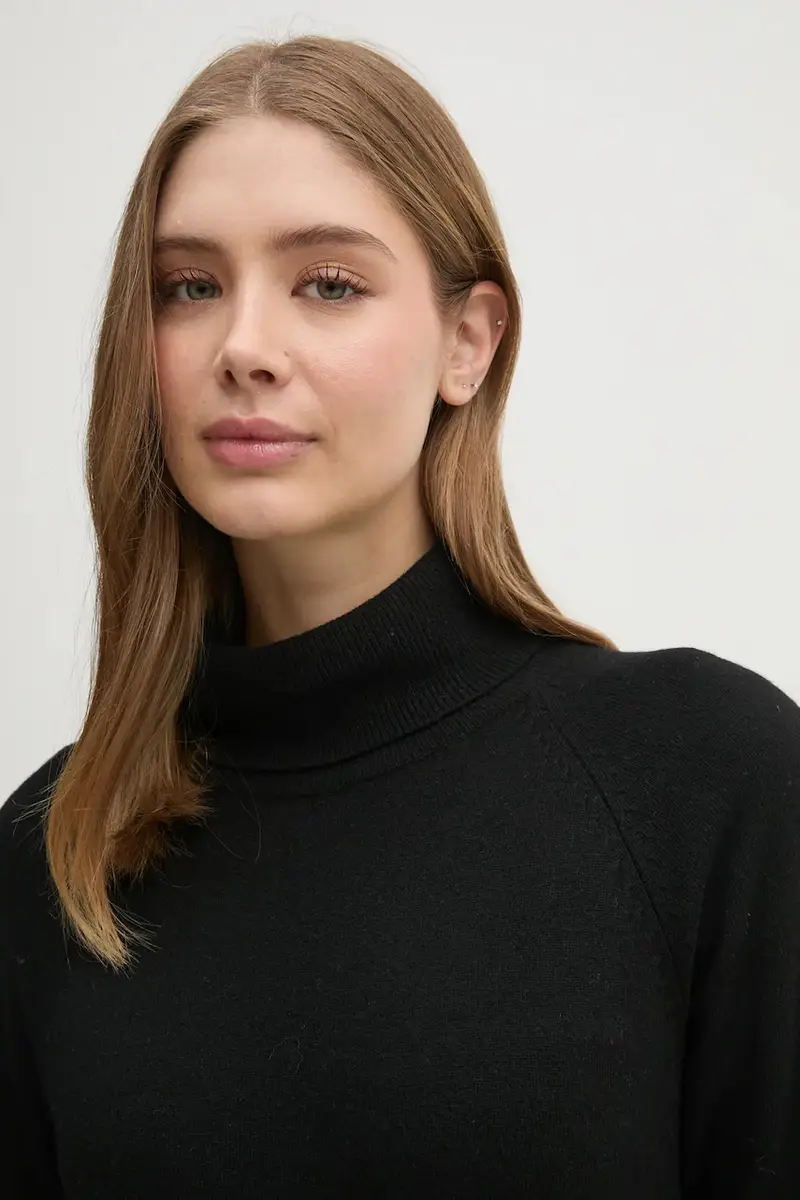 maglione con lana colore nero 1035D2551 miniatura 4