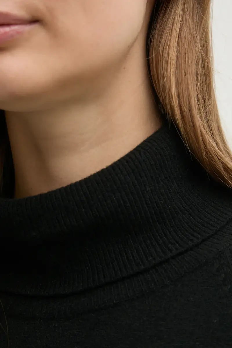 maglione con lana colore nero 1035D2551 miniatura 5