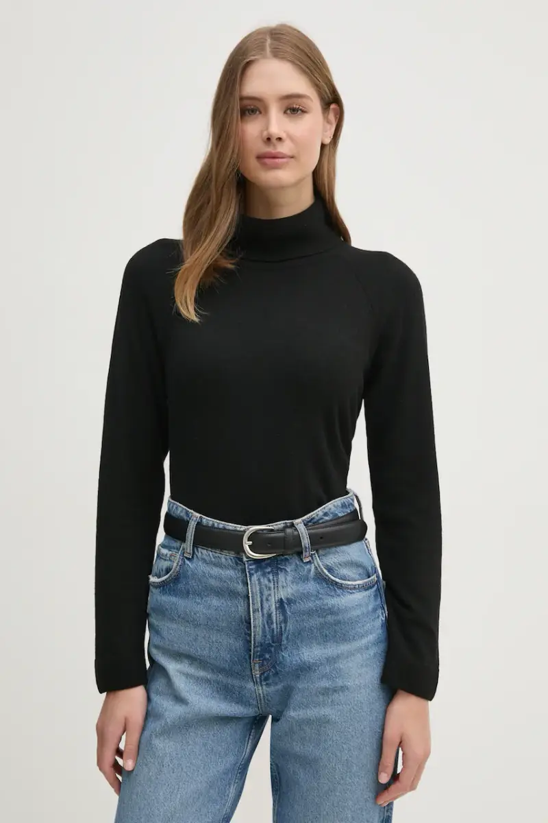 maglione con lana colore nero 1035D2551