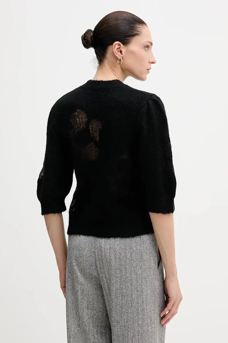 maglione con lana colore nero 18L4E10EV miniatura 3