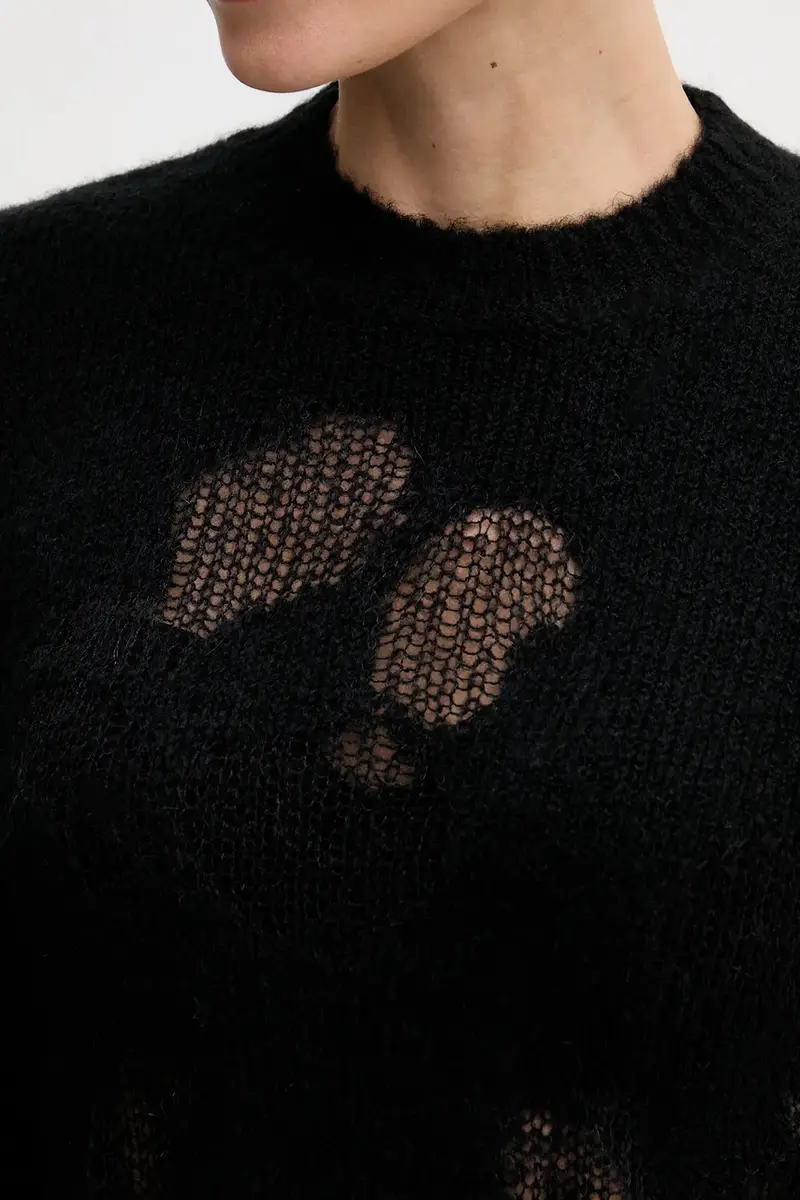 maglione con lana colore nero 18L4E10EV miniatura 5