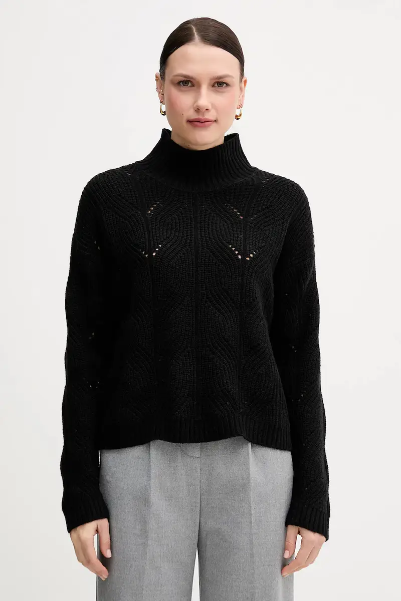 maglione con lana colore nero 1FDFD10F2