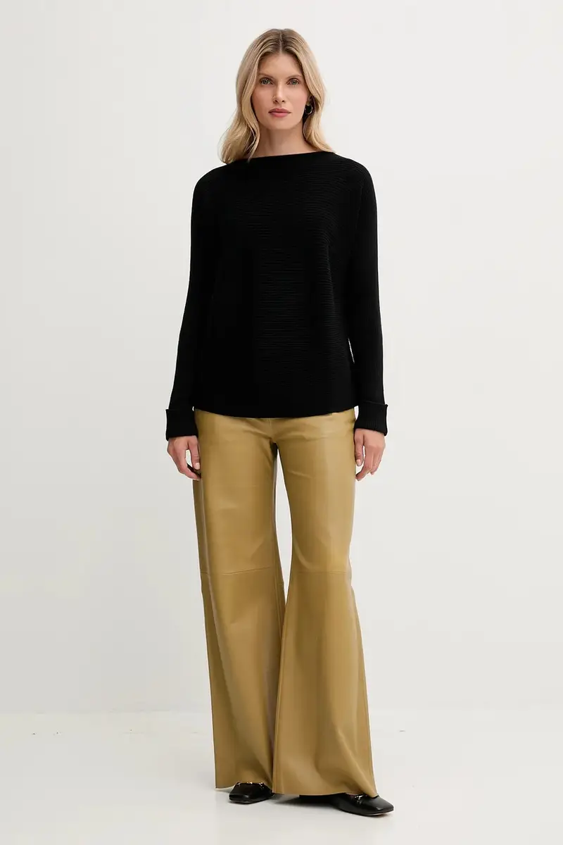 maglione con lana colore nero 1Y6SD10CH miniatura 2