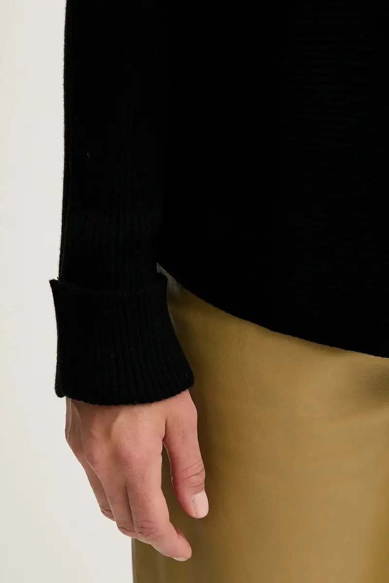 maglione con lana colore nero 1Y6SD10CH miniatura 5