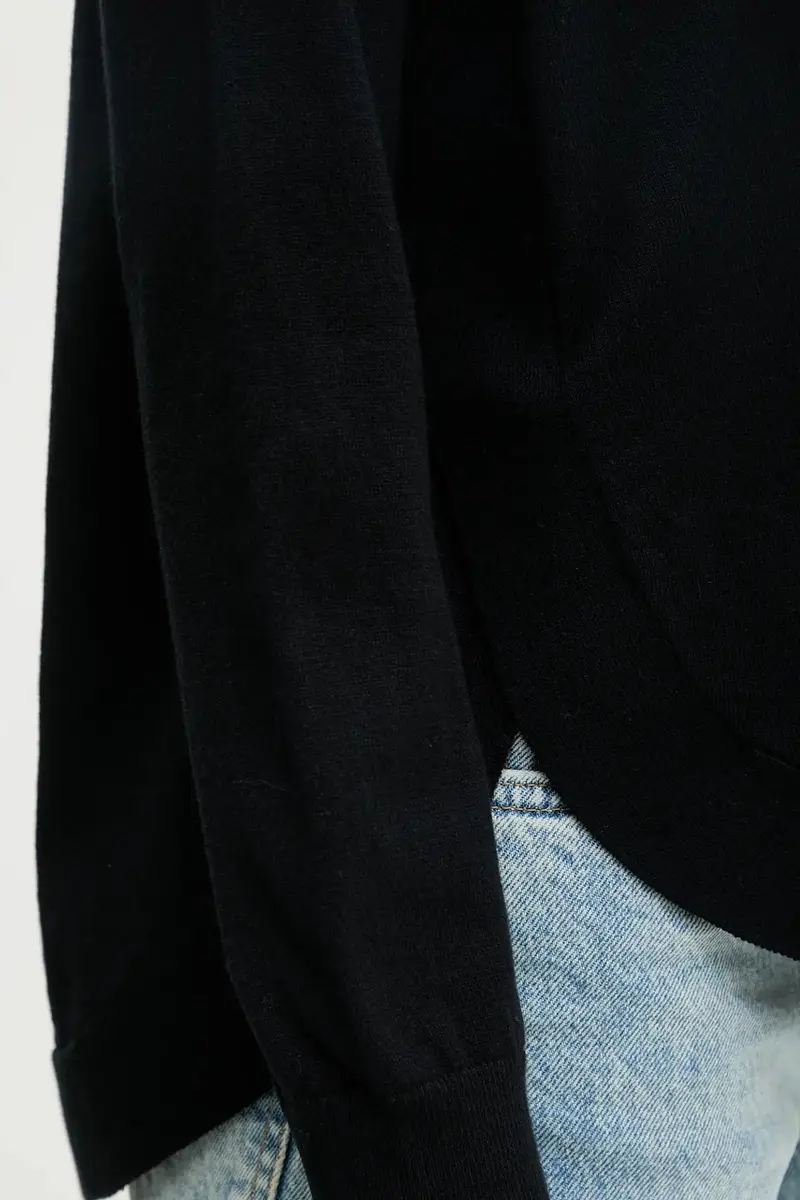 maglione con lana colore nero 1Y6SD10EG miniatura 5