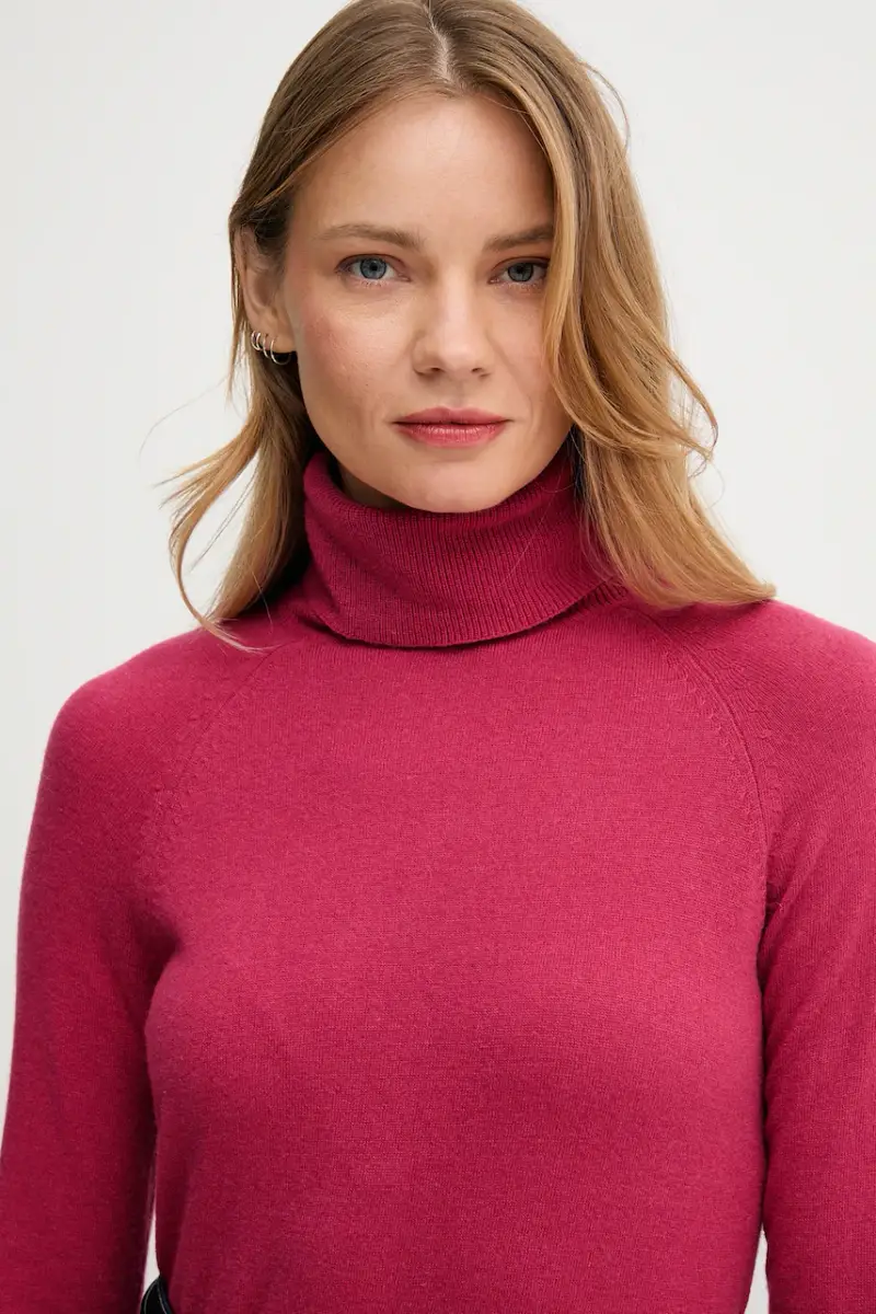 maglione con lana colore rosa 1035D2551 miniatura 3