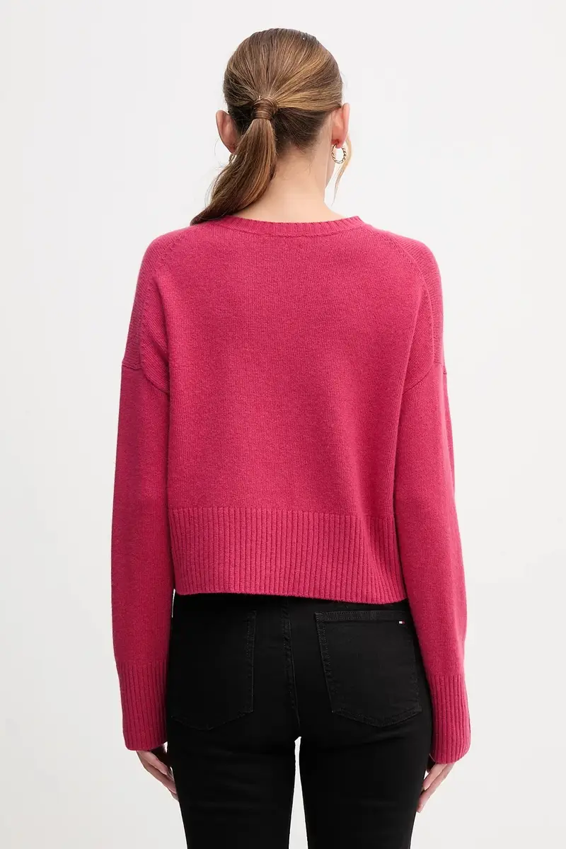 maglione con lana colore rosa 126WD10E4 miniatura 3