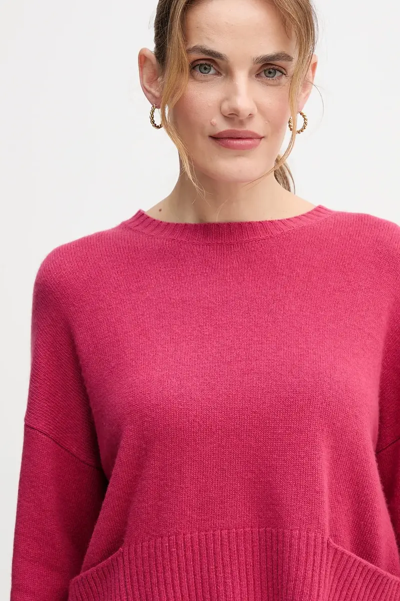 maglione con lana colore rosa 126WD10E4 miniatura 4