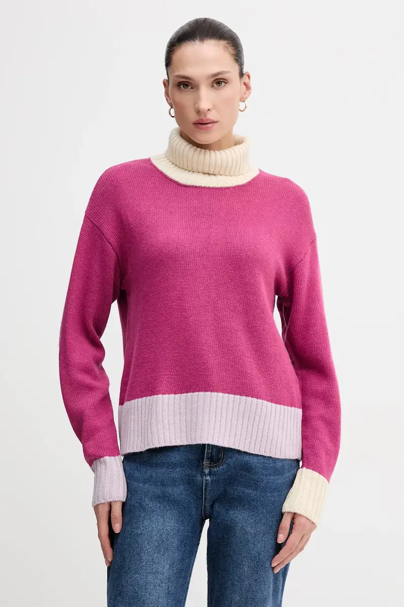 maglione con lana colore rosa 16YCE204I