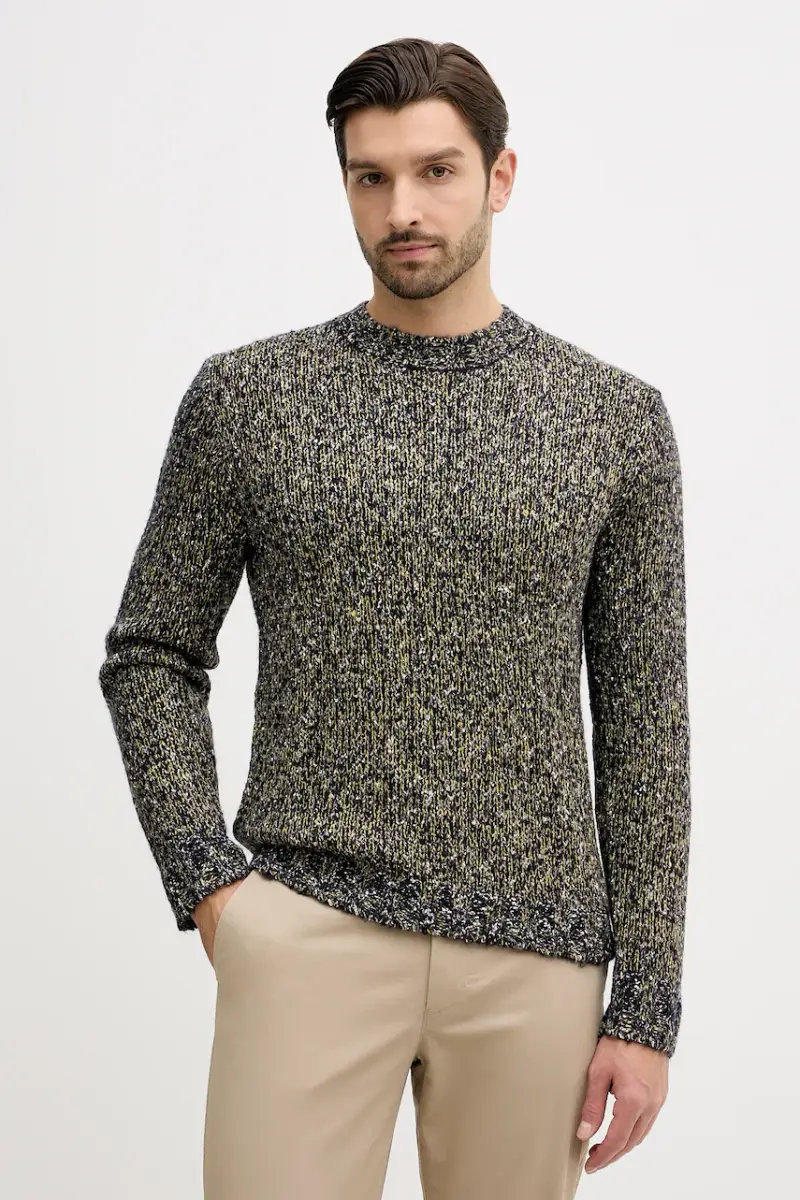 maglione con lana colore verde 10C3U108M