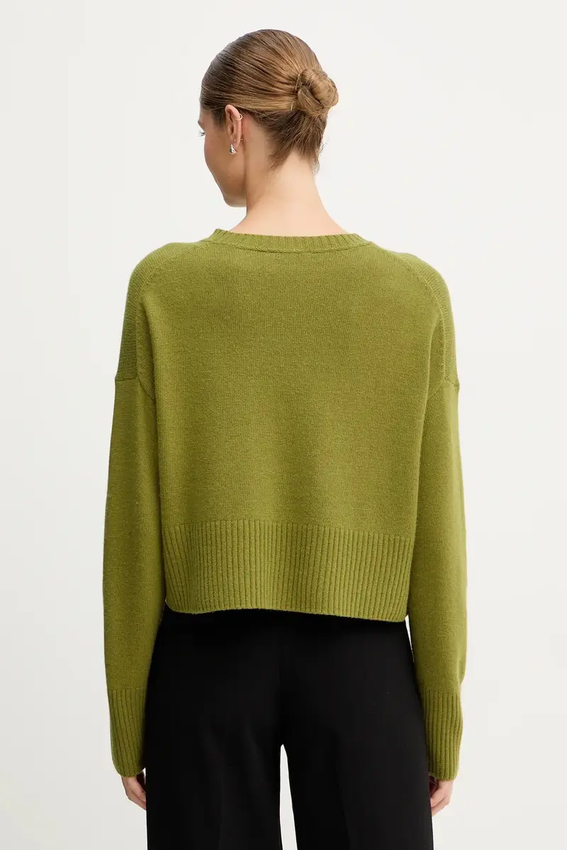 maglione con lana colore verde 126WD10E4 miniatura 3