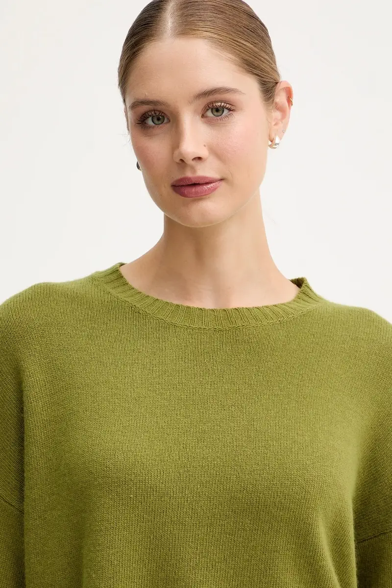 maglione con lana colore verde 126WD10E4 miniatura 4