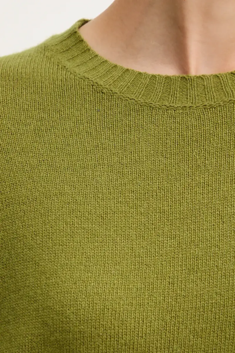 maglione con lana colore verde 126WD10E4 miniatura 5