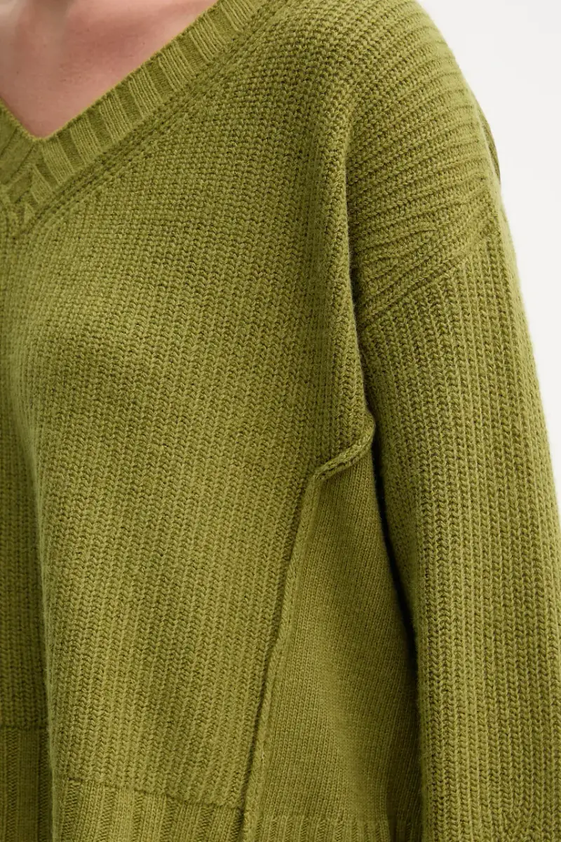 maglione con lana colore verde 126WD402Z miniatura 5