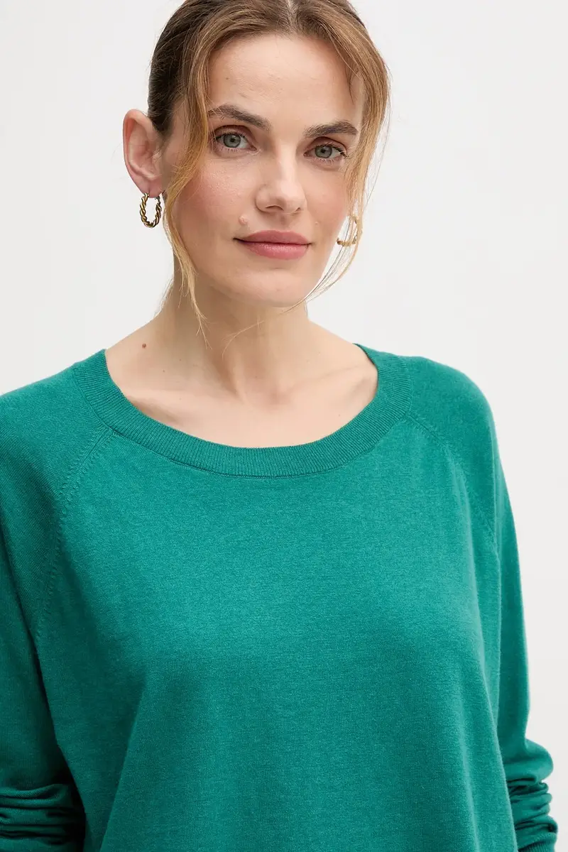 maglione con lana colore verde 1Y6SD10EG Turchese miniatura 4