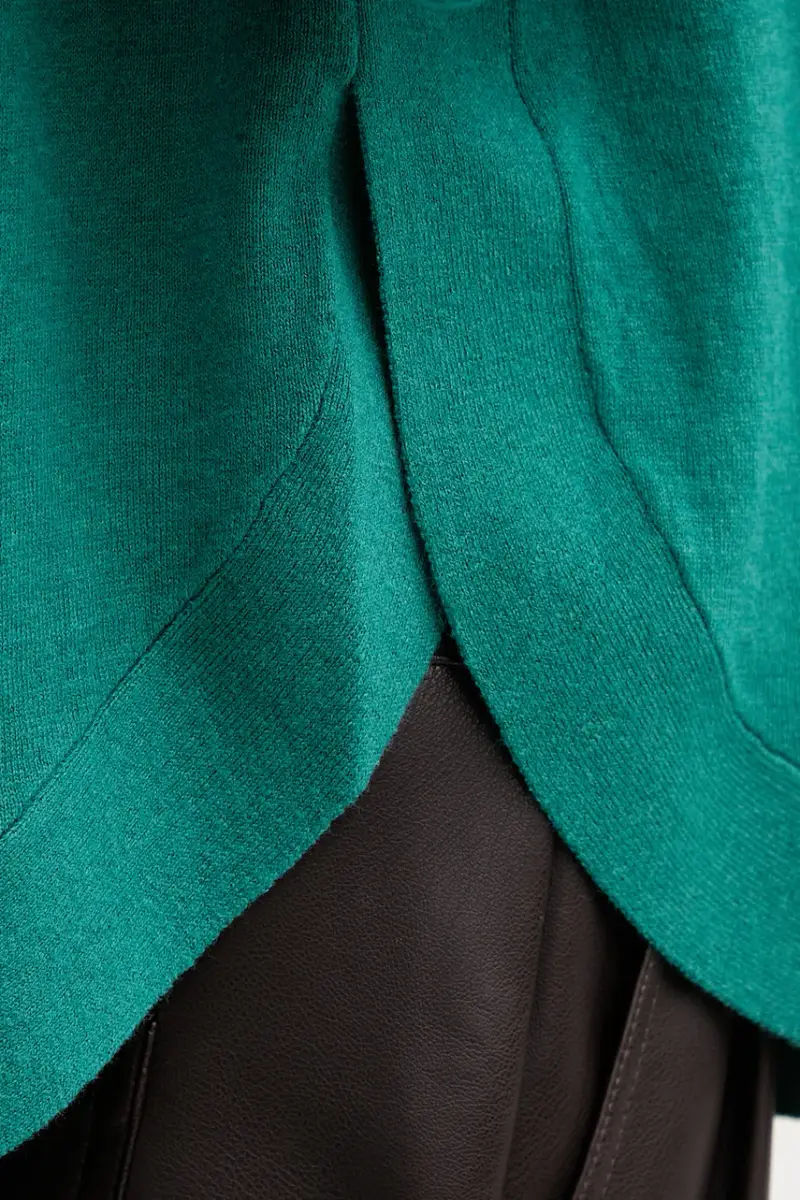 maglione con lana colore verde 1Y6SD10EG Turchese miniatura 5