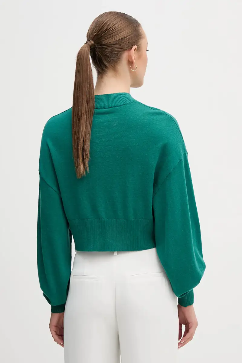 maglione con lana colore verde 1Y6SD2041 Turchese miniatura 3