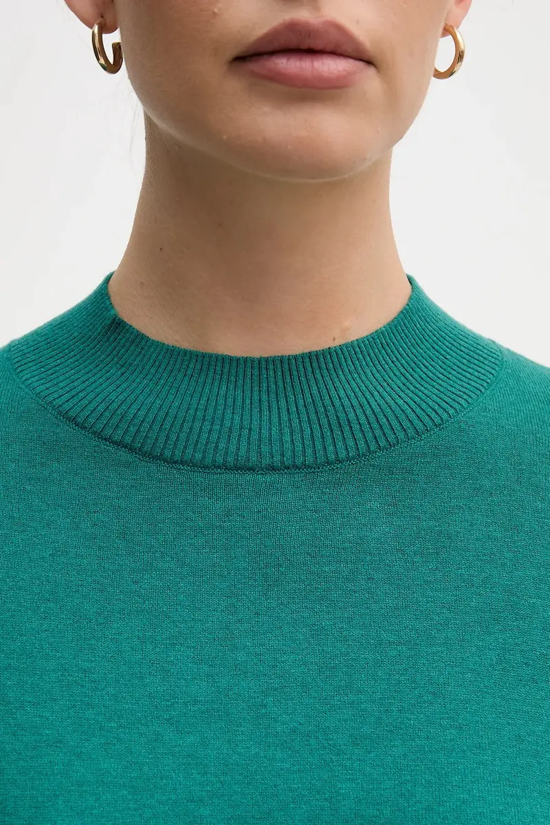 maglione con lana colore verde 1Y6SD2041 Turchese miniatura 5