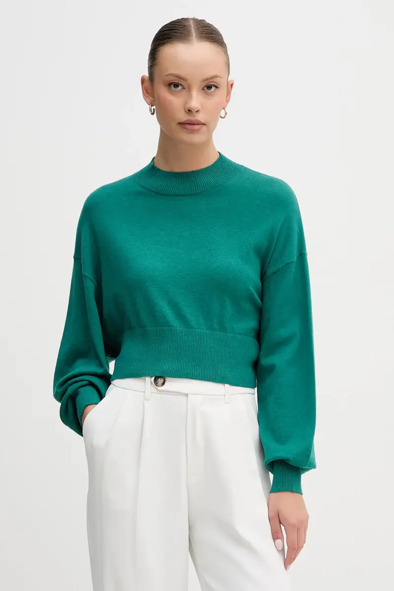 maglione con lana colore verde 1Y6SD2041 Turchese