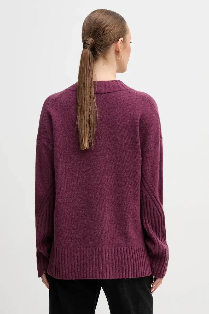 maglione con lana colore violetto 1244D403A miniatura 3