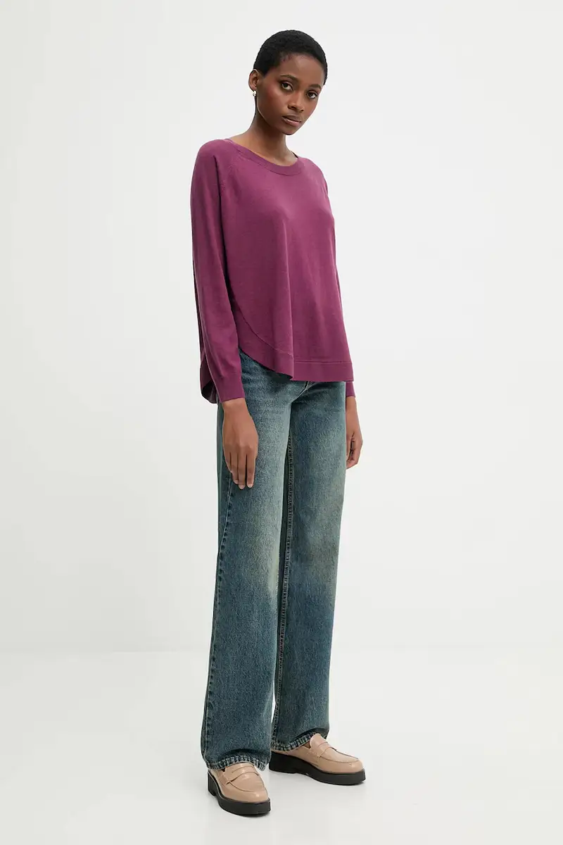 maglione con lana colore violetto 1Y6SD10EG miniatura 2