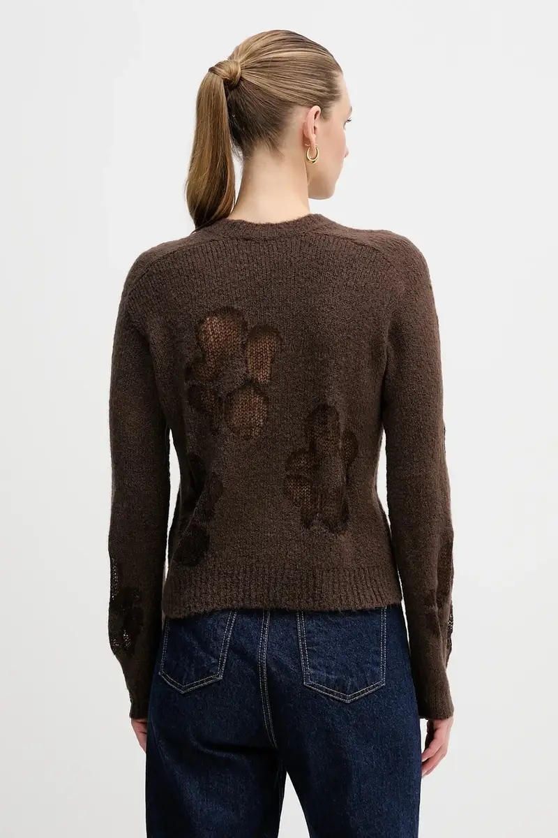 maglione con lana Marrone miniatura 3