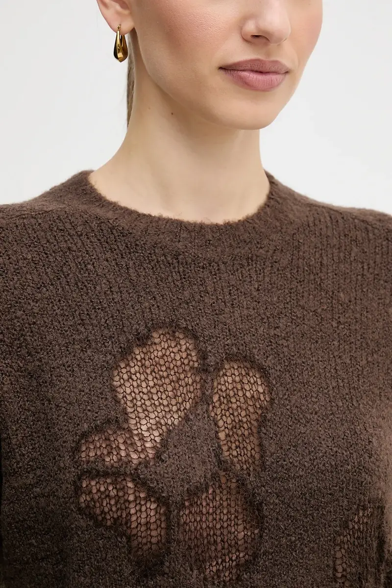 maglione con lana Marrone miniatura 5