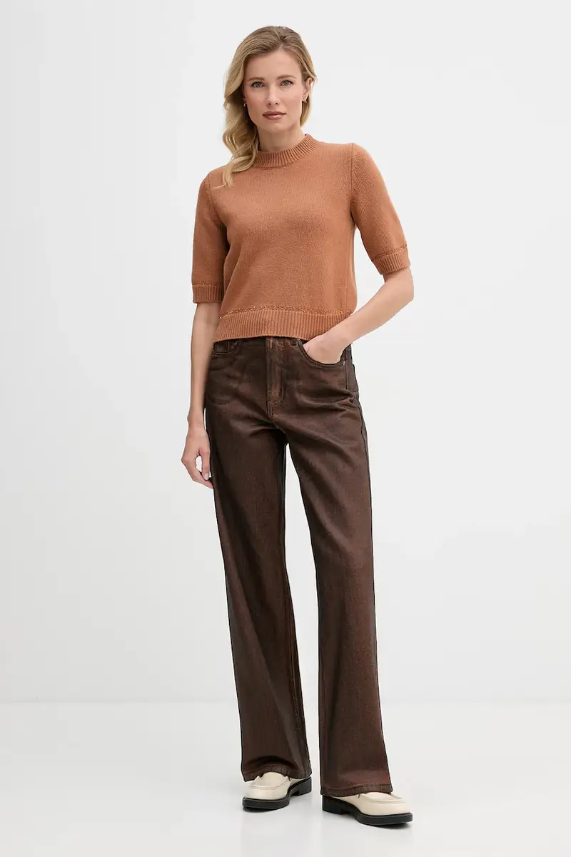 maglione con lana Marrone miniatura 2