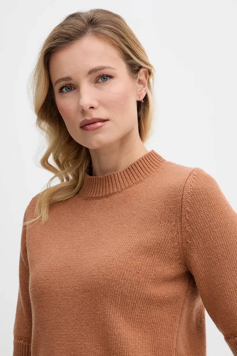 maglione con lana Marrone miniatura 4