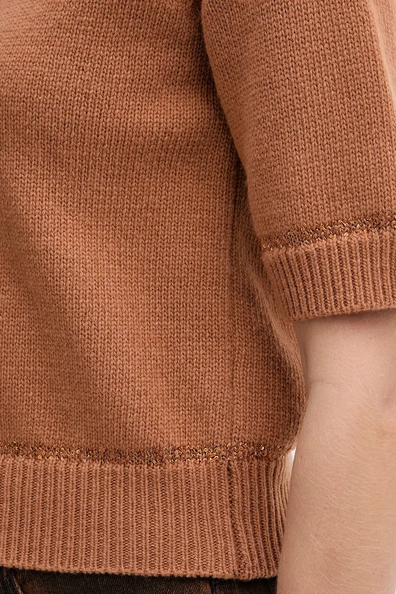 maglione con lana Marrone miniatura 5