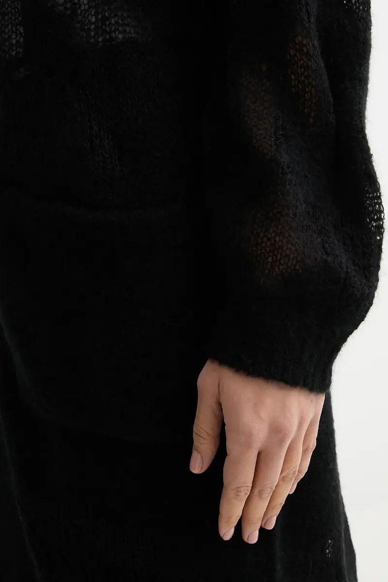 maglione con lana Nero miniatura 5