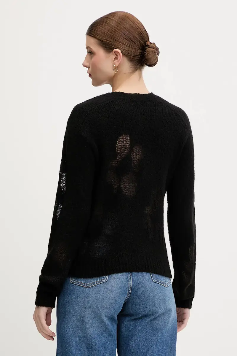 maglione con lana Nero miniatura 3