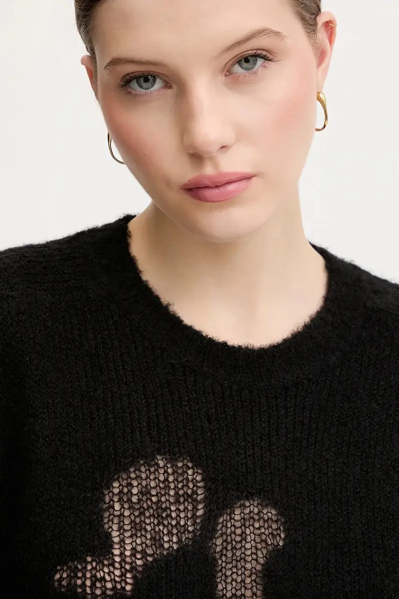 maglione con lana Nero miniatura 4