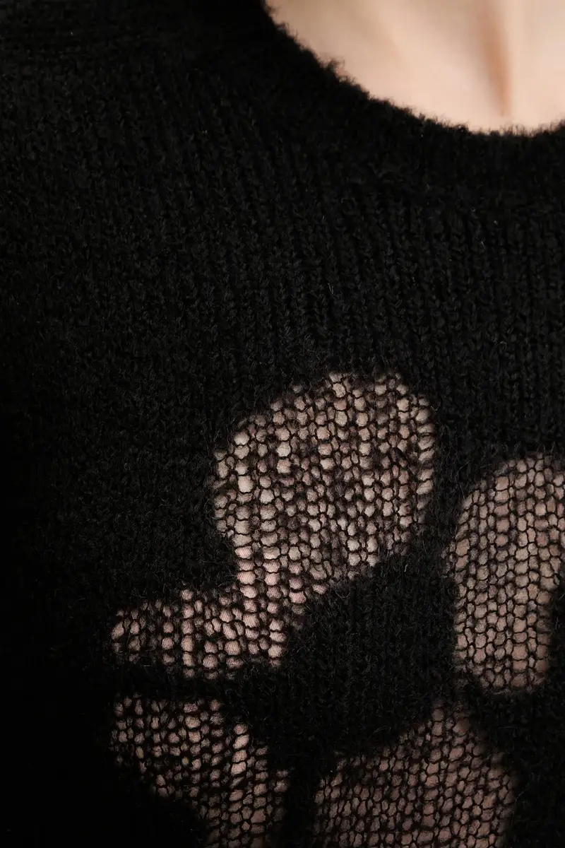 maglione con lana Nero miniatura 5